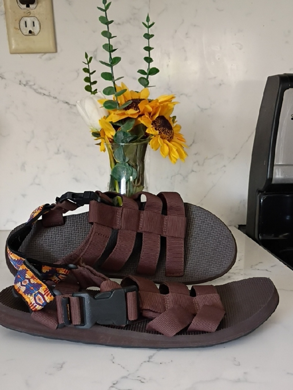 TEVA Men's Brown Outdoor Strap Sandals